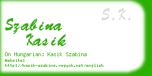 szabina kasik business card